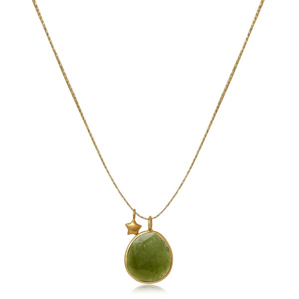 Colette Set Pendant with Green Tourmaline and Star by Pippa Small
