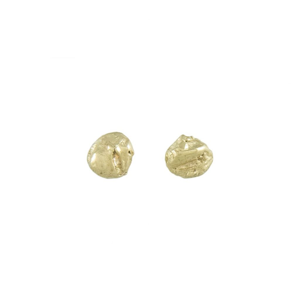 LXXXVIII 4mm Gold Stud Earrings by Ellis Mhairi Cameron