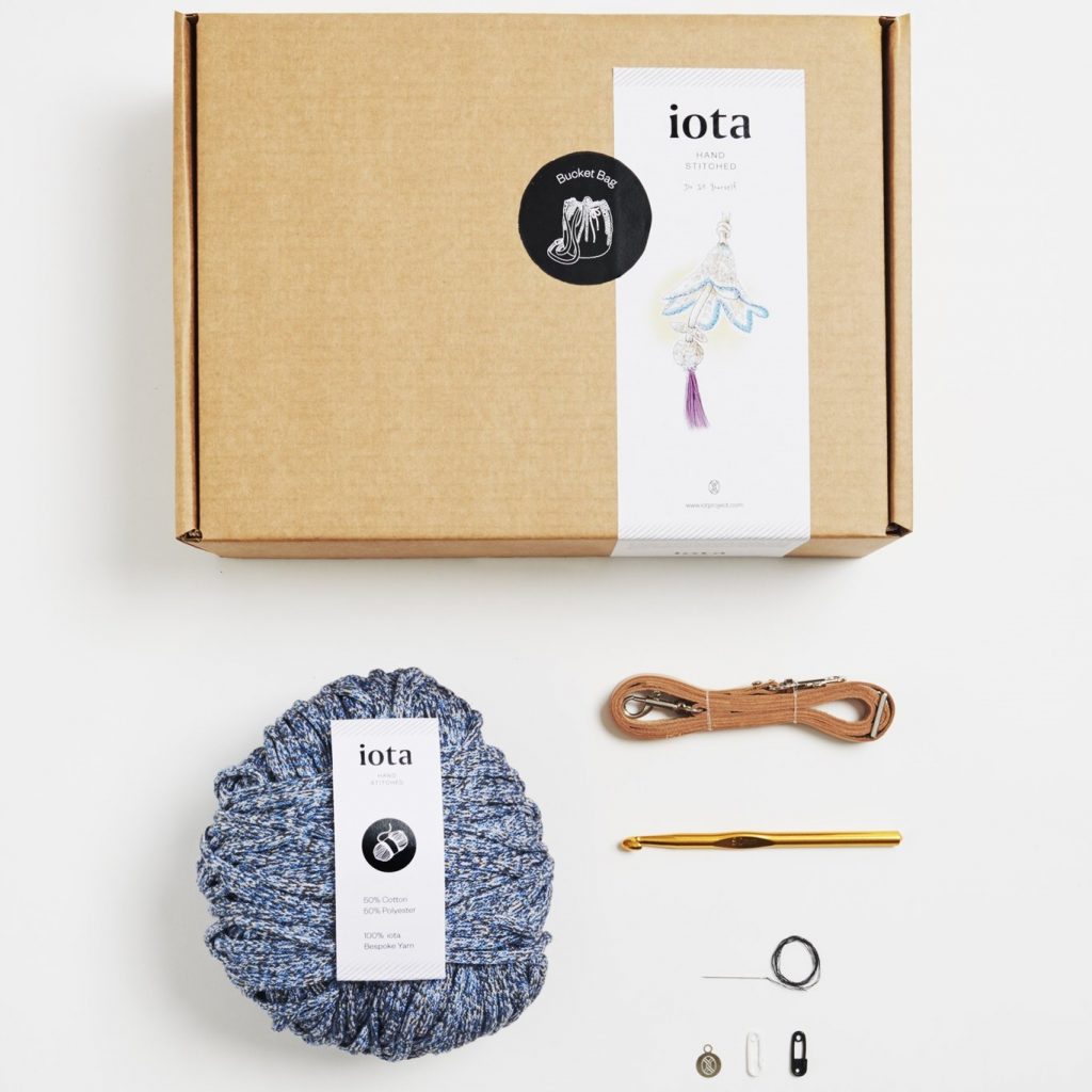 Basket Bag Crochet Kit – Denim by Iota