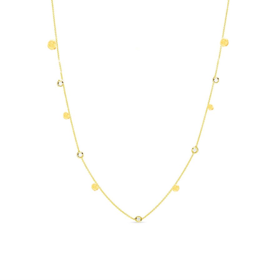 Scattered Stars Full Necklace with Five Diamonds by Lily Flo Jewellery