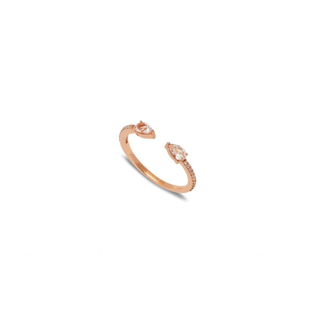 Eclipse Ring Rose Gold and Pink Sapphire by Assya