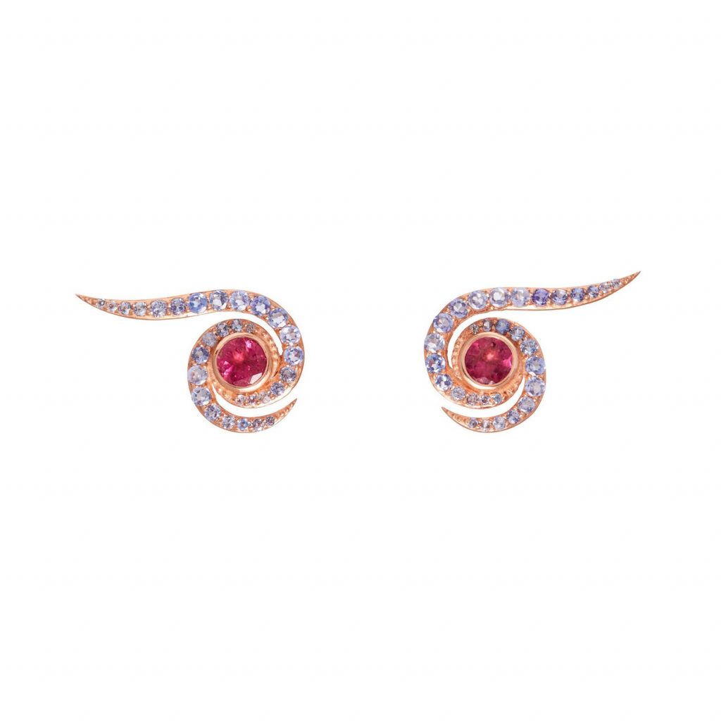 Spiral Earrings Rose Gold by Assya