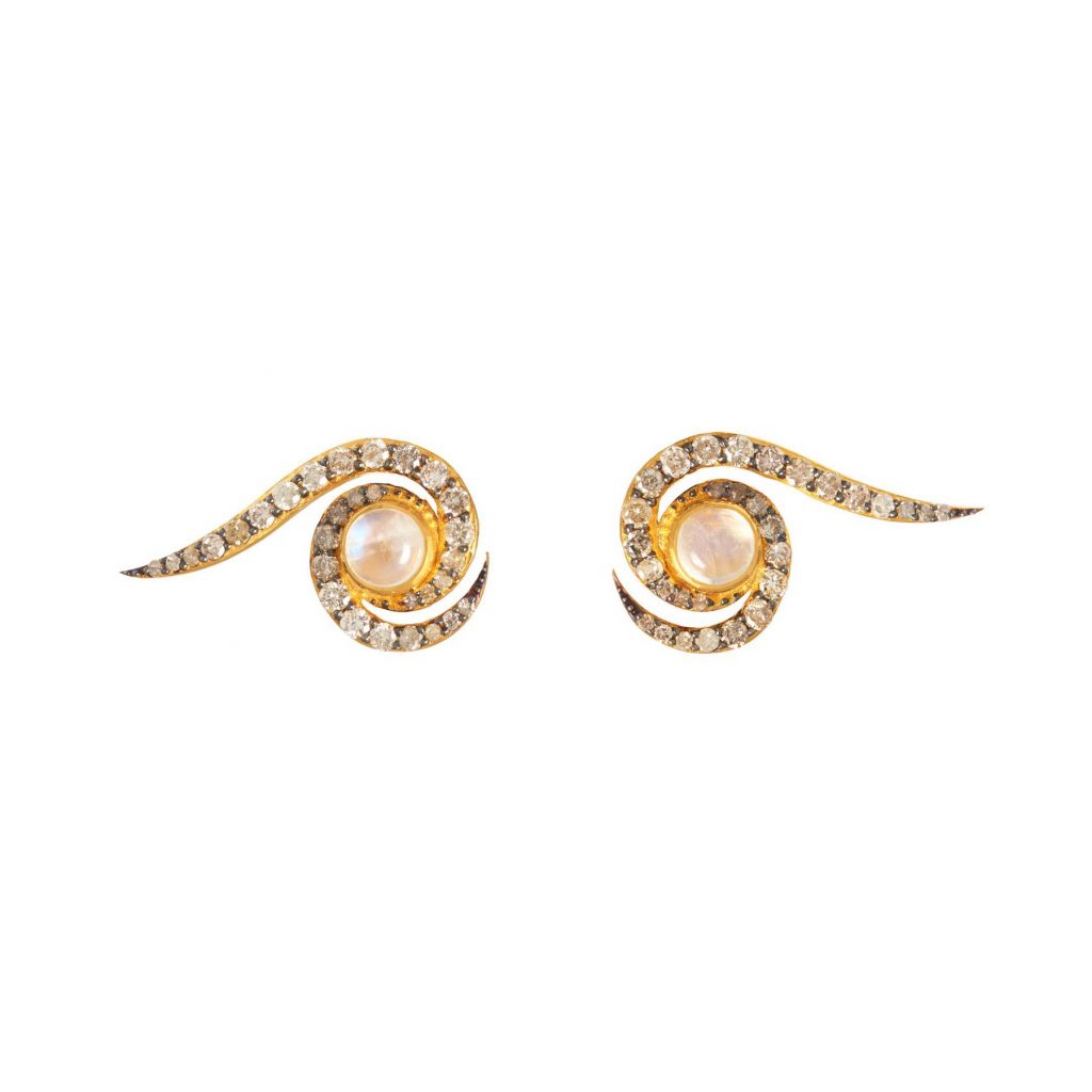 Spiral Earrings Gold by Assya