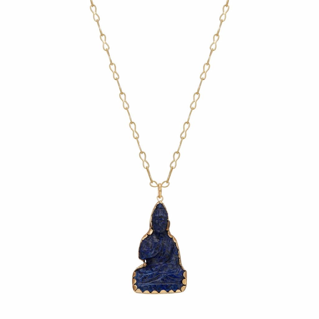 Lapis Lazuli Buddha Necklace by Sophie Theakston