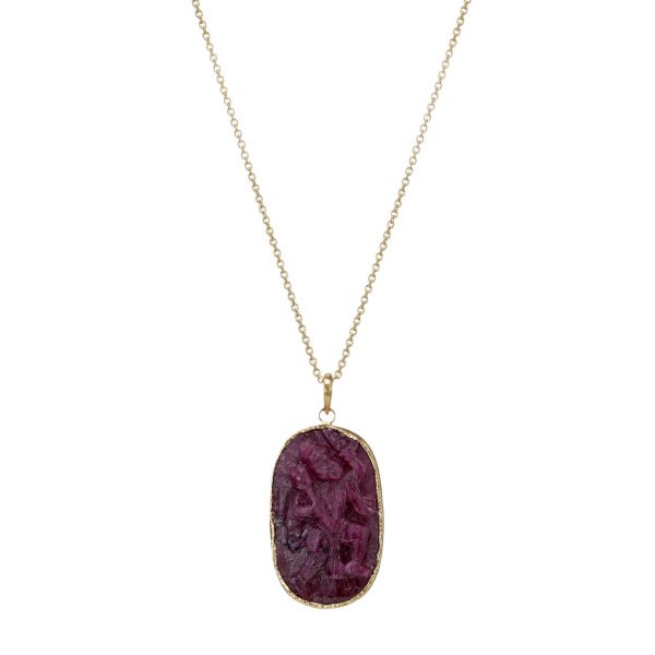 Ruby Hanuman Necklace by Sophie Theakston