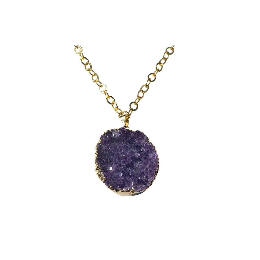 Celestial Soul Amethyst Cluster Necklace by Tiana Jewel