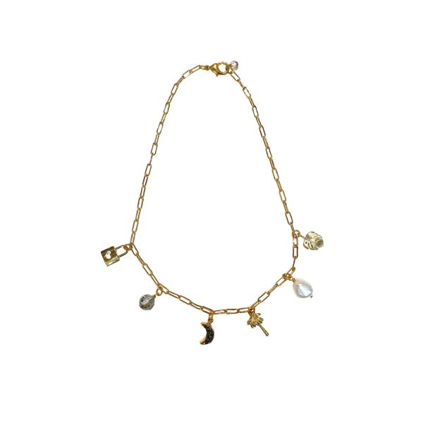 Divine Love Delicate Pearl Charm Necklace by Tiana Jewel