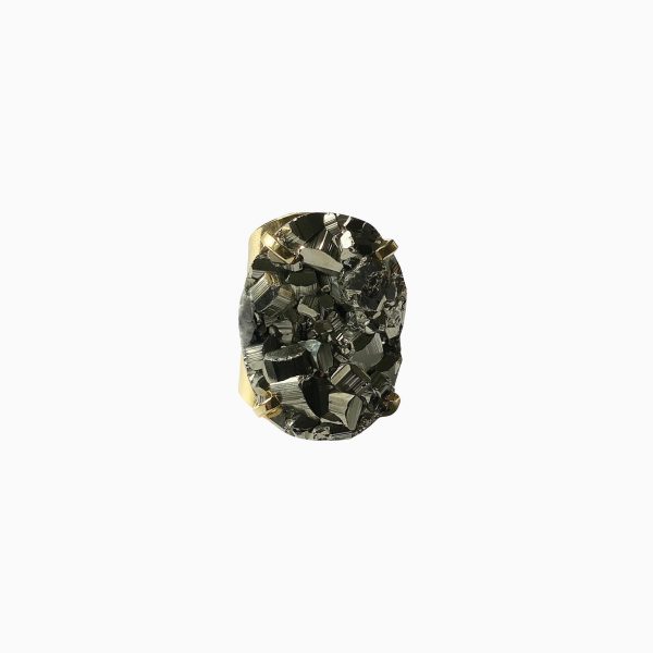 Hearts of Fire Pyrite Gemstone Ring by Tiana Jewel