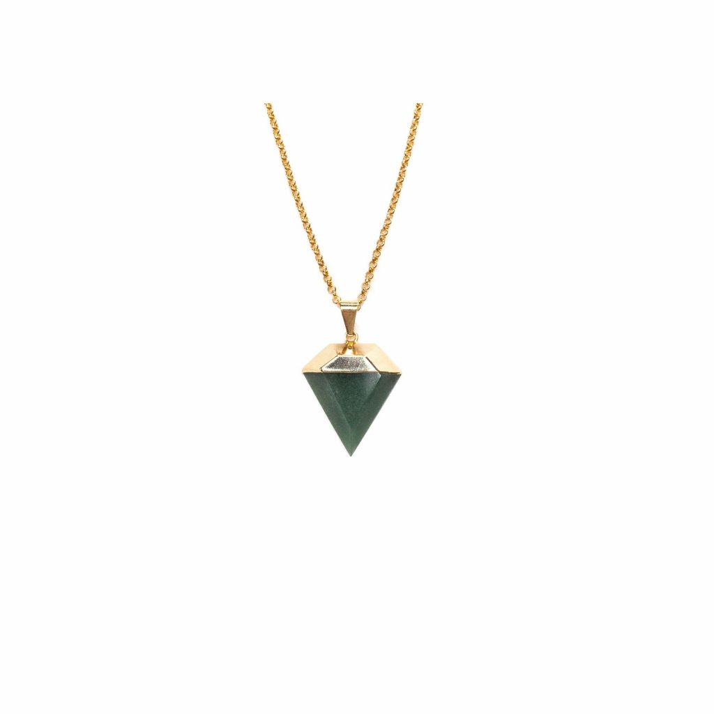 Love Yourself Mini Green Quartz Gemstone Necklace by Tiana Jewel