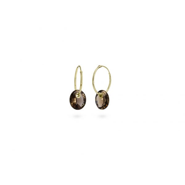 Pierced Gem Hoop Earrings by Harriet Morris