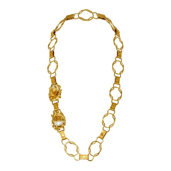 Moon Flower Belt / Necklace in Gold by Sonia Petroff