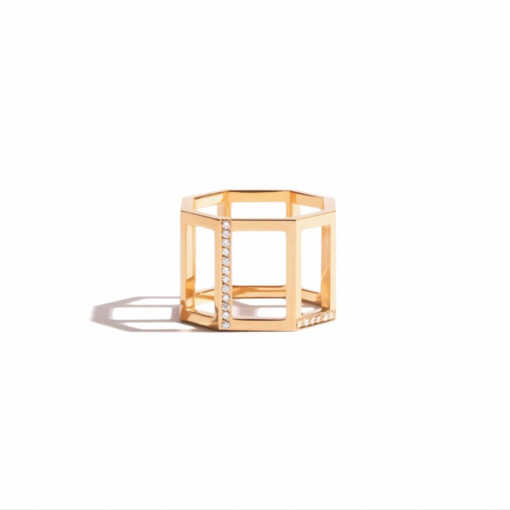 Octogone Structured Ring by Jem