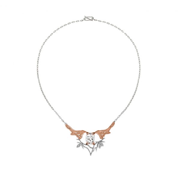 Fairtrade Rose Gold Magpie Topaz Necklace by Julia Thompson