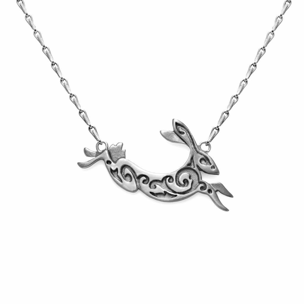 Silver Hare Necklace by Julia Thompson