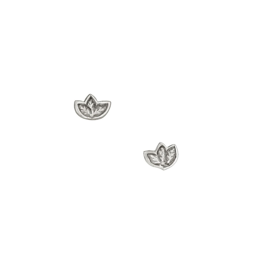 Silver Leaf Stud Earrings by Julia Thompson