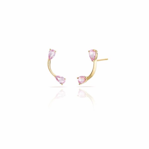 Pink Flare Stud Earrings by Le Ster