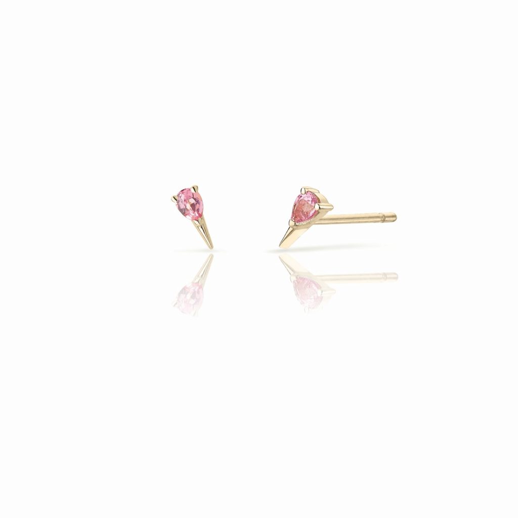 Pink Sapphire Spark Stud Earrings by Le Ster