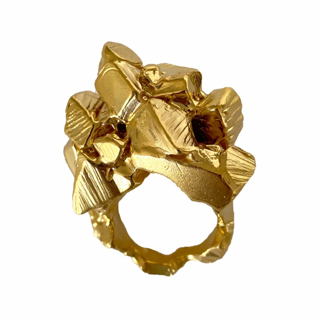 Cubes Of Gold Ring by Imogen Belfield