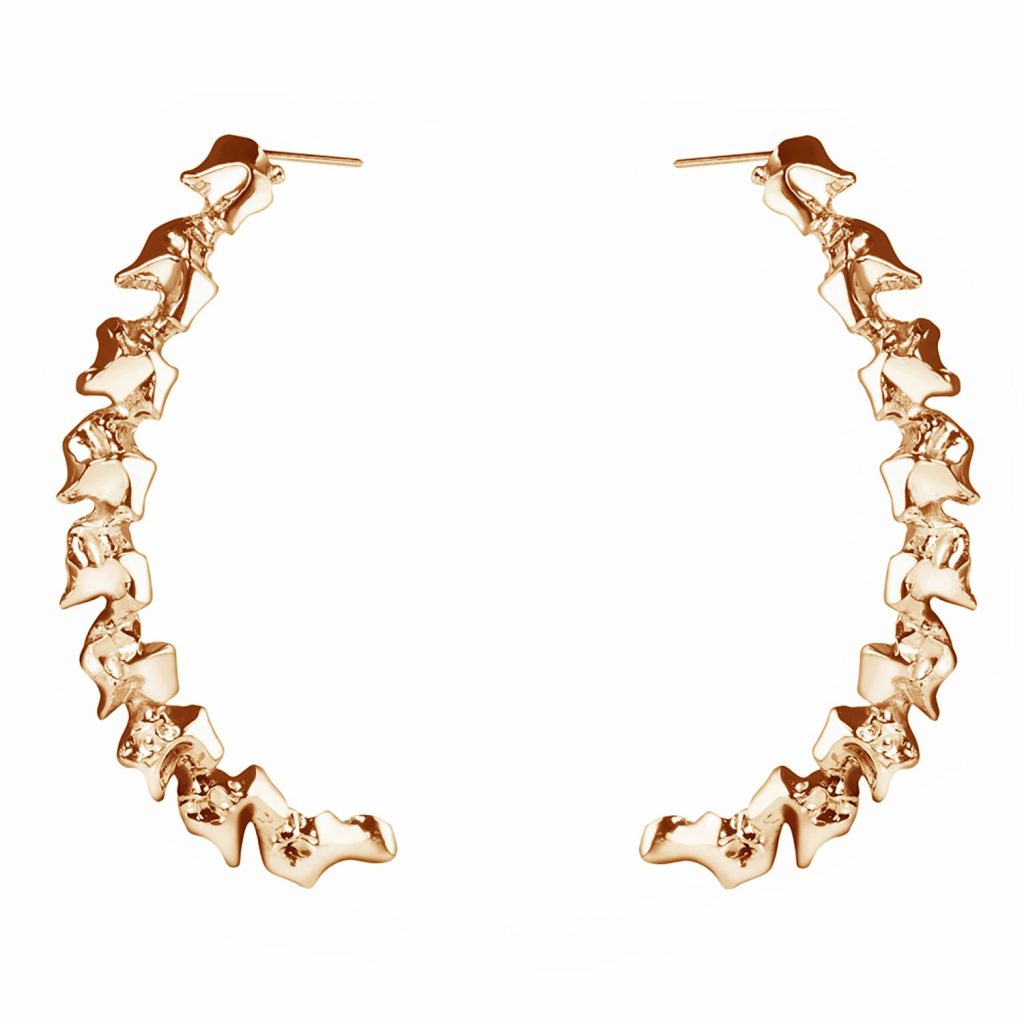 Scorpia Half Moon Earrings in Gold by Imogen Belfield