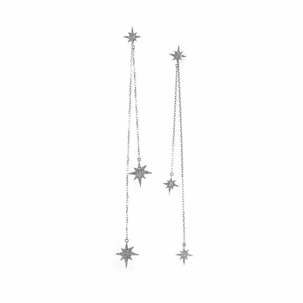 White Gold Astral Earrings by MyriamSOS