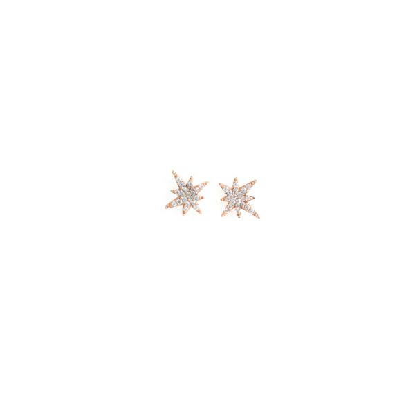 Rose Gold Astral Star Studs by Myriam Soseilos