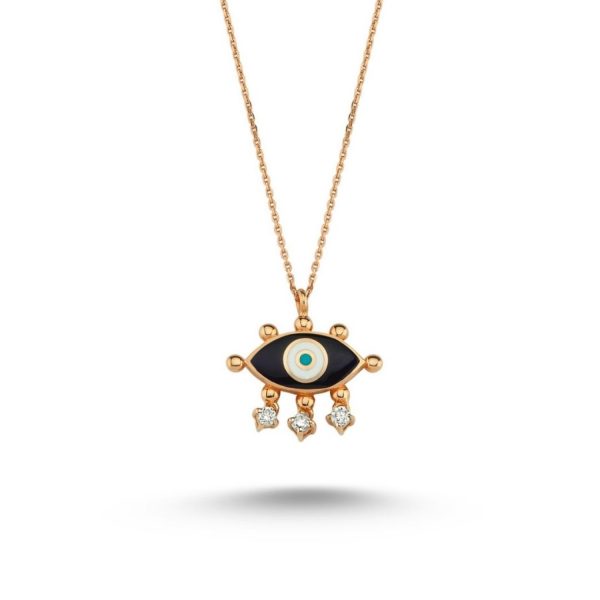 Evil Eye Necklace (Navy Blue) by Selda Jewellery