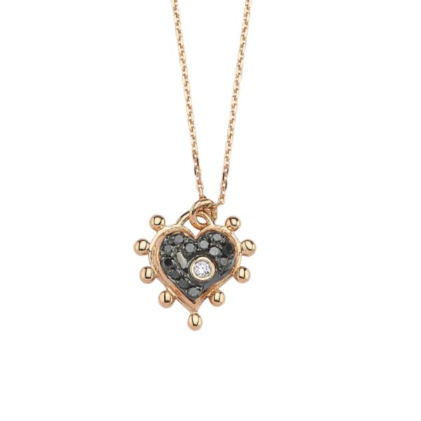 Black Heart Necklace by Selda Jewellery