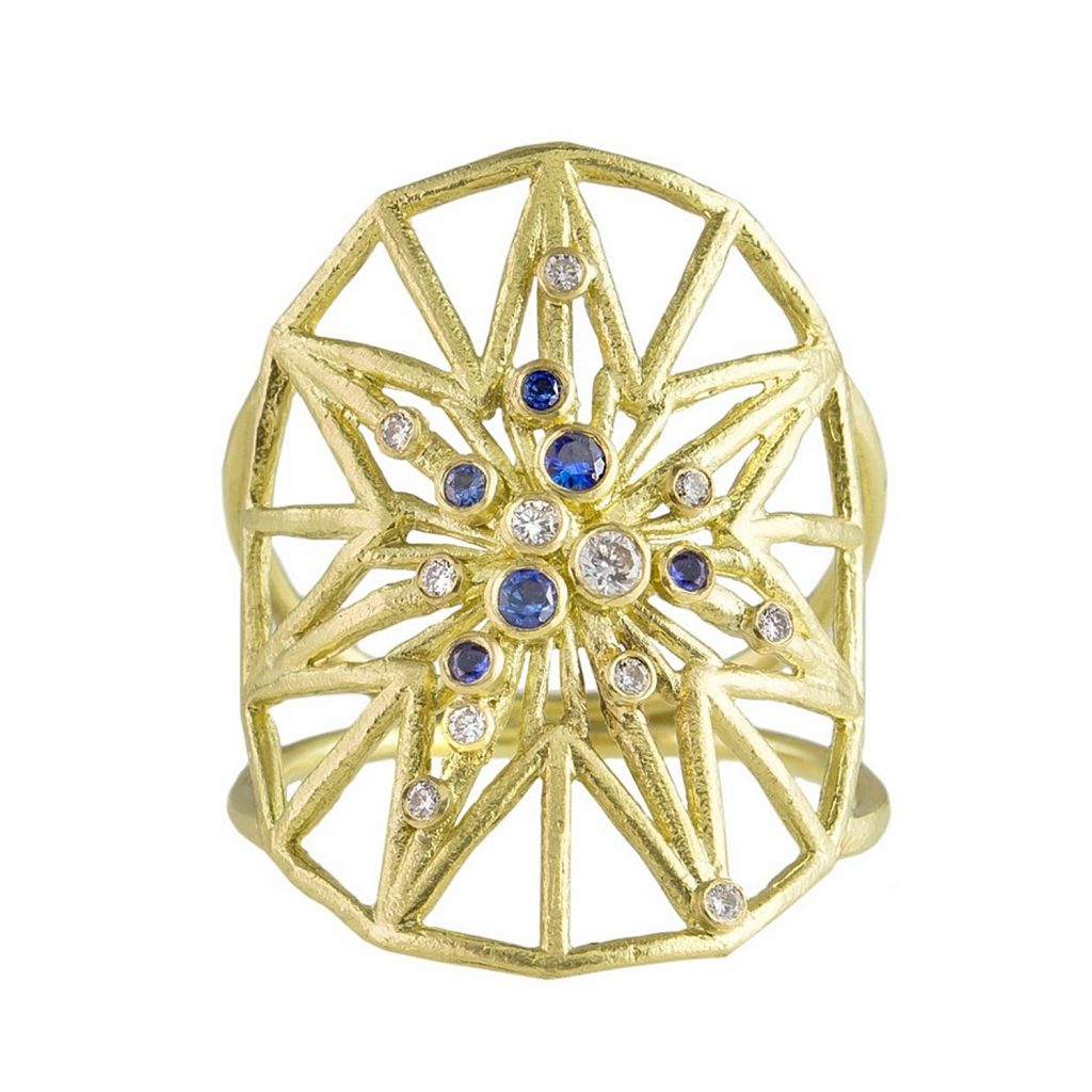 Star Shield Ring by Claire Macfarlane Jewellery