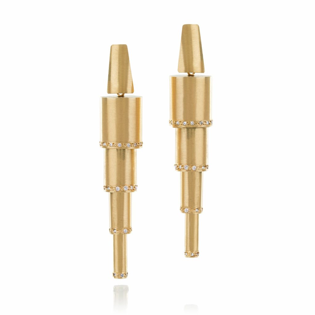 Cylinder Earrings by Cyntia Tomi