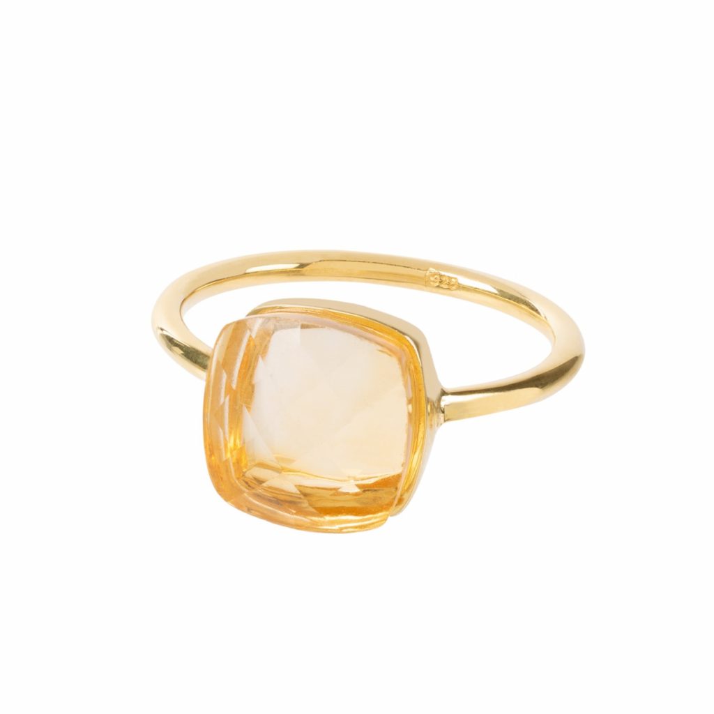 Sophia Citrine Gold Ring by Amadeus