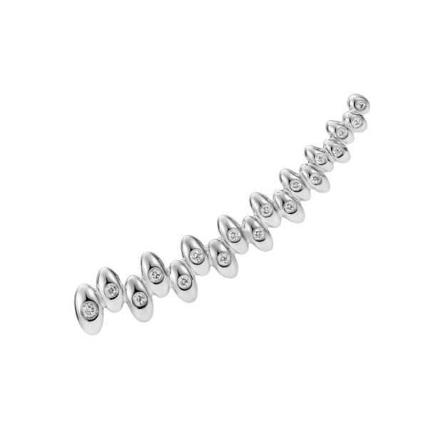 Skinny Earcuff in White Gold with Diamonds by Julien Riad Sahyoun
