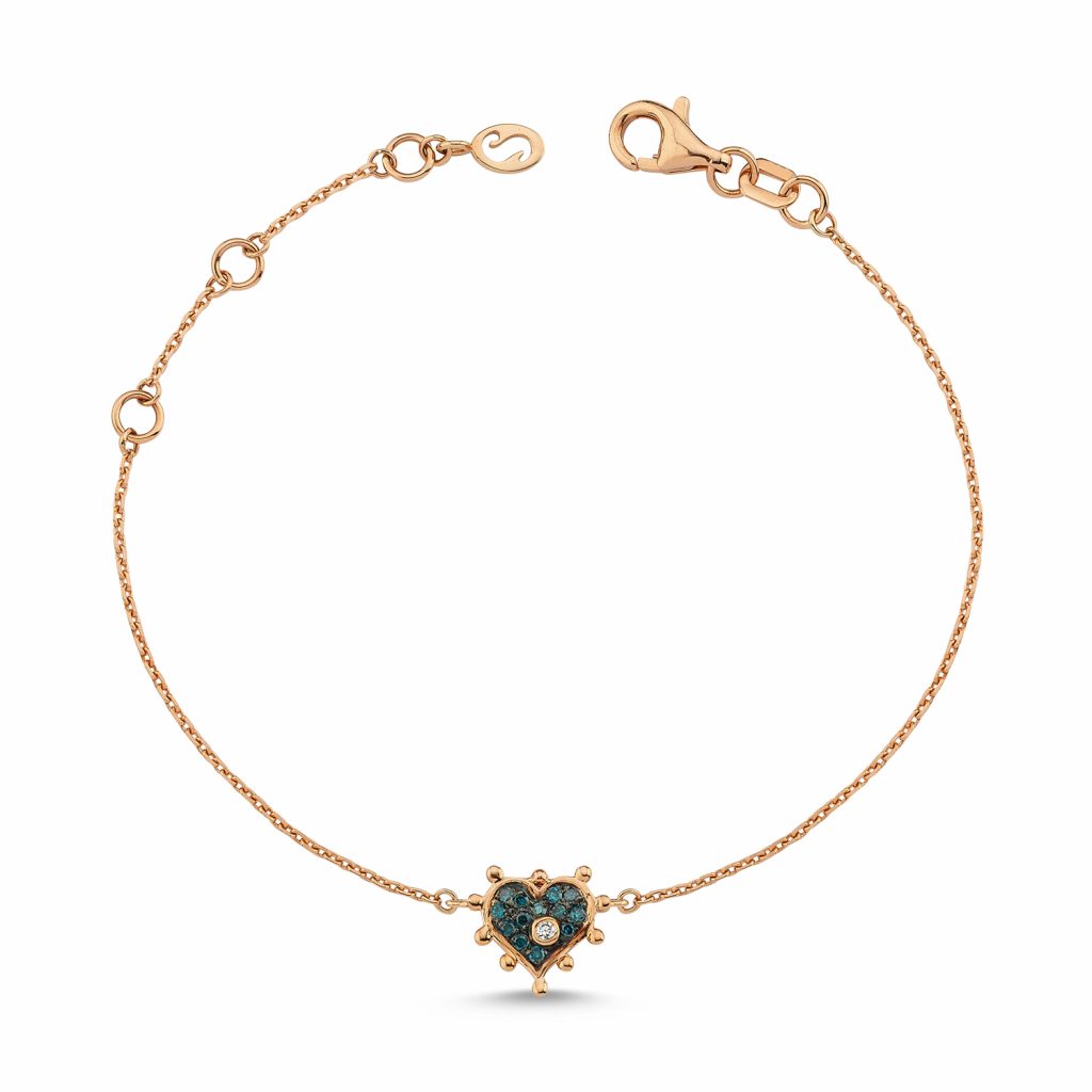 Blue Heart Bracelet by Selda Jewellery
