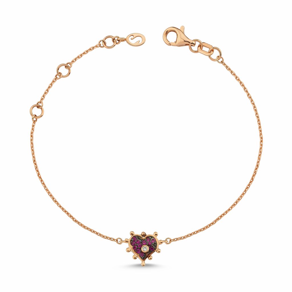 Pink Heart Bracelet by Selda Jewellery