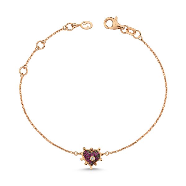 Pink Heart Bracelet by Selda Jewellery