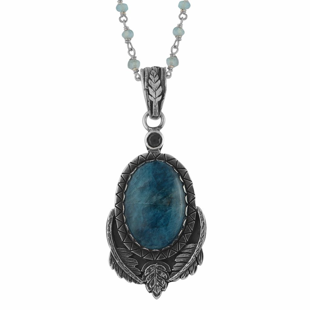 Avalina Apatite Sapphire Pendant by Emma Chapman Jewels