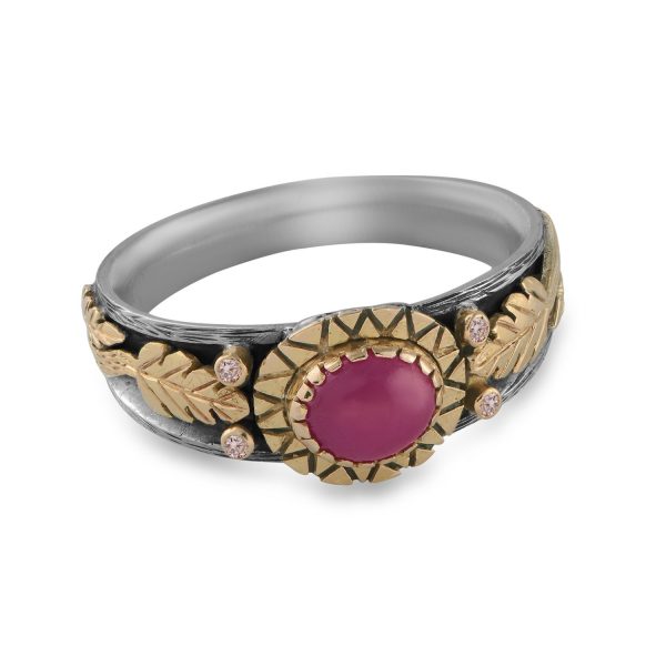 Ruby Diamond Cherish Ring by Emma Chapman Jewels