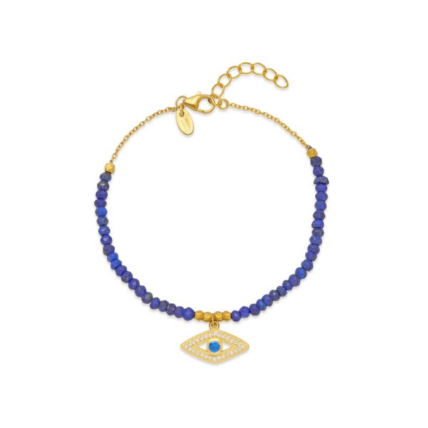 Lapis Lazuli Evil Eye Bracelet by Assya