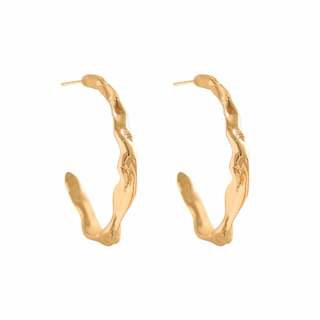 Wave Hoop Earrings by Deborah Blyth
