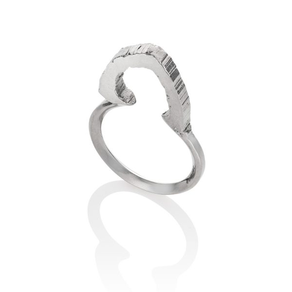 RockStars Trigonal upright Ring in White Gold by The Rock Hound