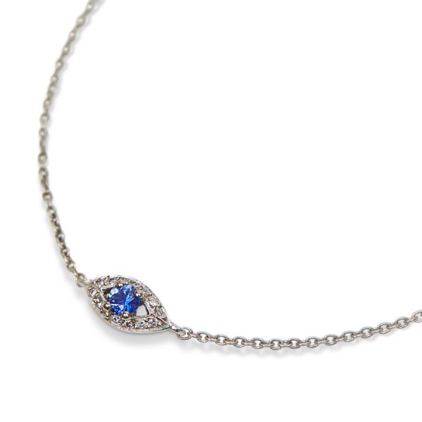 Evil Eye Bracelet with Blue Sapphire by Sophia Perez