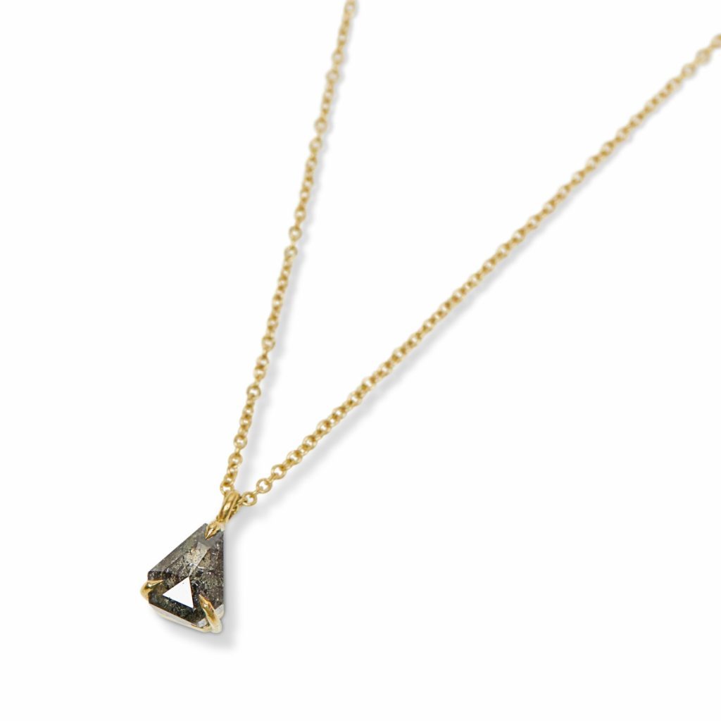 Triangular Diamond Necklace by Sophia Perez