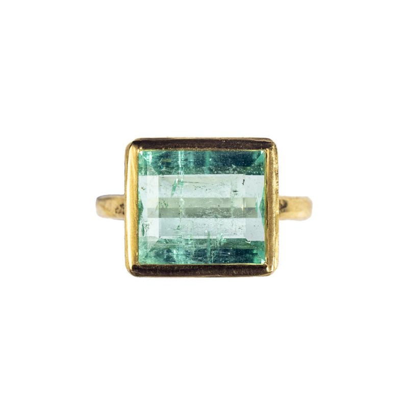 India Mahon Jewellery - Square Cut Emerald Colette Ring