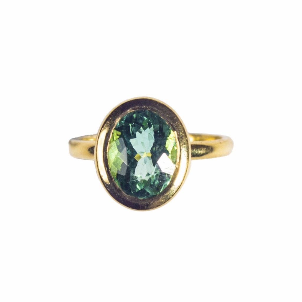 Green Tourmaline Colette Ring by India Mahon
