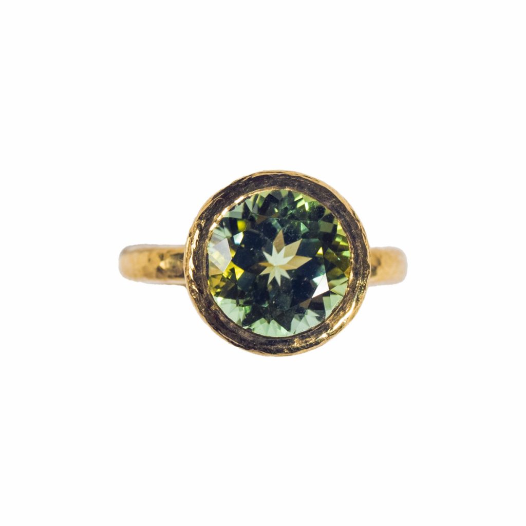 Mint Green Tourmaline Colette Ring by India Mahon