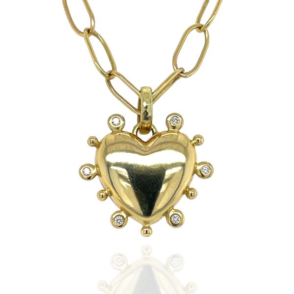 Gold Valentina Florentine Heart Locket by Ana Verdun London