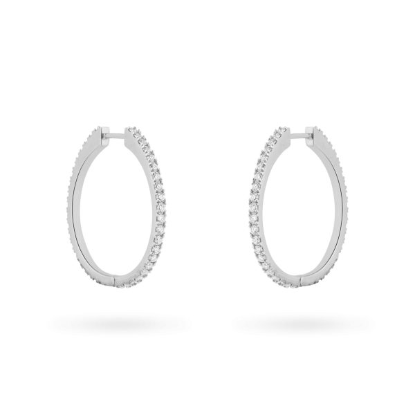 White Gold Continuous Hoops by MATILDE Jewellery