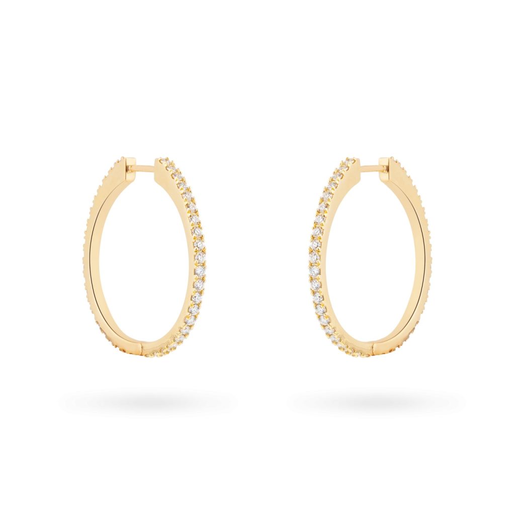 Yellow Gold Continuous Hoops by MATILDE Jewellery