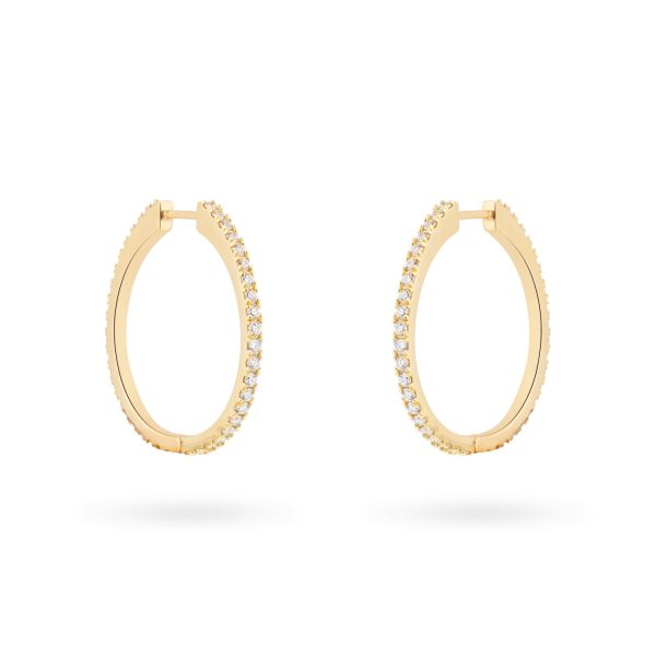 Yellow Gold Continuous Hoops by MATILDE Jewellery