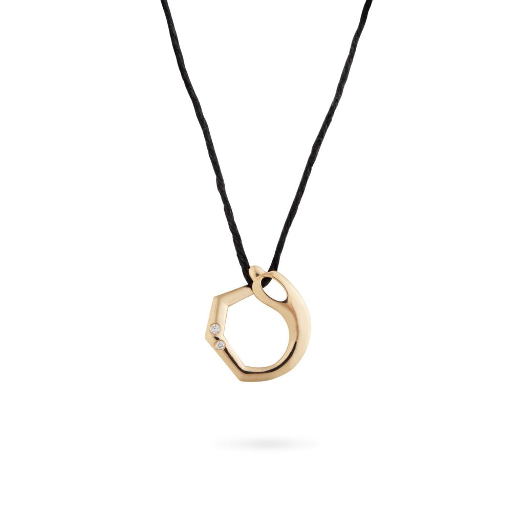 Yellow Gold Shadow Necklace by MATILDE Jewellery