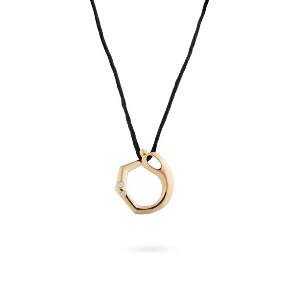 Yellow Gold Shadow Necklace by MATILDE Jewellery